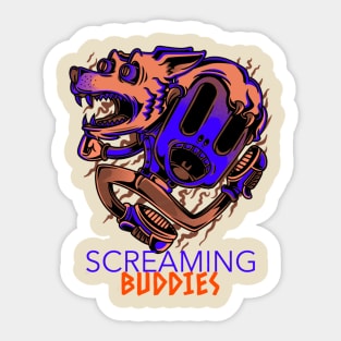 Screaming buddies Sticker